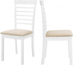 Hallowood Furniture Ledbury moodne stiilne puidust kiltkiviistanguga s&ouml;&ouml;gitoolide komplekt (2 tk) - valge - s&ouml;&ouml;gituba, koridor, salong, restoran ja kohvik.