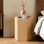 Sechseckiger Couchtisch aus Holz, Bauernhaus-Couchtisch f&uuml;r Wohnzimmer, keine Montage, Heimdekoration, moderner Beistelltisch, stabile Basis, Akzenttisch f&uuml;r kleine R&auml;ume und Heimdekoration