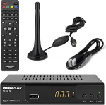 Megasat T644 DVB-T2 vastuv&otilde;tja + aktiivne siseantenn + HDMI kaabel, HDTV vabalt vastuv&otilde;tvatele DVB-T2 saatjatele mustalt