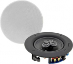 ChiliTec sisseehitatud k&otilde;larid laekak&otilde;larid 2-Way s&uuml;steem 80 W Flat Ceiling Wall Round 234 mm kontorisse k&ouml;&ouml;ki elutuppa kodukino valge