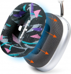 WC SweatZ Max - patenteeritud k&otilde;rvapadjad kaitsekatted Airpods Maxile Wicked Cushions poolt | Higikindel ja kergesti pestav | T&auml;ielik higikaitse k&otilde;rvapadjadele | 90's Black