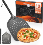 SOUTHGATE Pizza Peel Perforeeritud - 30 x 36 x 74 cm perforeeritud pitsalabidas, mis on valmistatud k&otilde;vast anodeeritud alumiiniumist, et kergesti libiseda pizzakivil, pitsakivi silikoonist k&auml;epidemega, kingitus meestele