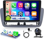 4G 64G VECHTEL 9-tolline Bluetooth autoraadio Seat Ibiza 2012-2015 Carplay Android auto, DSP EQ, 1280 x 720, WiFi GPS, Mirror Link, RDS/FM raadio 2 DIN koos AHD tagantvaate kaameraga