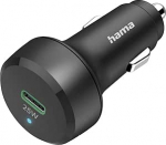 Hama autolaadija 25W USB laadija 25W 1x USB-C&reg; USB PD must autoautoauto