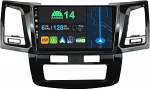 9-tolline Android 14 autoraadio koos satelliitnavigatsiooniga Toyota Fortuner Hilux Revo Vigo 2004-2015 | Octa Core | 6GB 128GB | Sisseehitatud 4G LTE | CarPlay & Android Car | DSP | DAB | HDMI | Dual Band WiFi | Dual Band WiFi