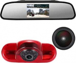 18 mm objektiiviga tagurduskaamera + 4,3-tolline tahavaatepeegel, pidurituled auto katusel tagurduskaamera asendamine Opel Vivaro Surf Concept/Life/Combo/Vauxhall/Renault Trafic/Fiat Talento/Primastar Van'ile