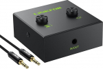 LiNKFOR 3,5 mm Stereo Audio Switcher, 2(1)-In-1(2)-Out audio l&uuml;liti 3,5 mm audiokaabliga, heli valiku l&uuml;liti heli jagaja k&otilde;rvaklappide jaoks