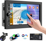 Haudio Android 13 Carplay-Autobildschirm, toetab Wireless CarPlay ja Android Auto, tagasis&otilde;idukaamera, Doppel-DIN-autoraadio, GPS-navigatsioon, Mirror Link, Audioempf&auml;nger, Musik-Player (7 Zoll)