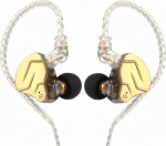 LINSOUL KZ ZSN PRO X Dual Driver 1BA + 1DD h&uuml;briidk&otilde;rvaklapid HiFi In-Ear Monitor eemaldatava s&uuml;vistatava 2-poolse kaabliga (kuldne, koos mikrofoniga)