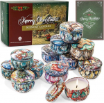 L&otilde;hnak&uuml;&uuml;nal j&otilde;ulukingitus, 12 loodusliku sojavaha aroomiteraapia suur k&uuml;&uuml;nal, 240 tundi p&otilde;lemisaega, kingitus naistele, stressi leevendamiseks ja keha l&otilde;&otilde;gastamiseks naistele