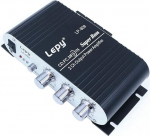 Fasizi LP-808 Kaasaskantav 12V Mini HiFi-v&otilde;imendi koos 3A toiteallikaga kodutelefoni jaoks - must