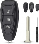3 nupu kaugjuhtimispuldi v&otilde;tmepuldi asenduskoorik Ford Fiestak Mondeo Focus Kuga B-Max Galaxy S-Max C-Max / Grand C-Max Smart Remote Key Fob l&otilde;ikamata teraga