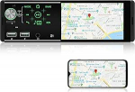 1DIN autoraadio 4,1-tollise puuteekraaniga - Single DIN FM autoraadio Bluetooth 5.0-ga - toetab Mirror Link, tagurduskaamera, TF-kaart/USB-pulk/Aux-In