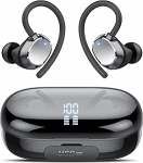 Bluetooth k&otilde;rvaklapid Sport, 2025 k&otilde;rvaklapid juhtmevabad Bluetooth 5.3 HD mikrofoniga, suurep&auml;rane heli, 128 tundi m&auml;nguaega, mugavus, kaks LED-ekraani, IP7 veekindlad k&otilde;rvaklapid k&otilde;rvakonksudega