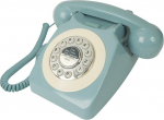 Benross 44540 Klassikaline Retro Vintage juhtmega telefon Klassikaline helisignaal Valimisnuppude korduval valimine Lihtne seadistamine Sinine