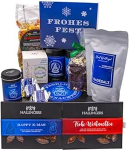 Hallingers Genuss Manufaktur kinkekorvi kinkekomplekt j&otilde;ulud - Delikatesside segu, manufaktuurist, elegantses kinkekarbis, j&otilde;ulukink naistele ja meestele, "H&auml;id j&otilde;ule"