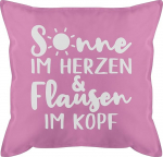 Padi 50 x 50 cm - Lausung koos &uuml;tlustega - P&auml;ike s&uuml;dames ja kohevus peas - 50 x 50 cm - roosa - padjakate &uuml;tlused kate t&auml;itmine diivanipadi naljakas &otilde;nnelikku uut aastat tr&uuml;kitud