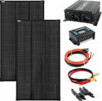 SOLARTRONICS komplekt 2x 120 W p&auml;ikesemoodul 1070 x 580 x 35 NM 1000 W muundur laadija kontroller fotogalvaaniline saarestikus&uuml;steem