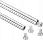 hankekaart Linear Motion Rod Shaft Guide, 8 x 500 mm, geh&auml;rtetes, verchromtes Ende, hohle lineare Stahlstangen mit Schrauben, 4 mm Innenlochdurchmesser f&uuml;r 3D-Drucker, CNC-Maschine, 2 St&uuml;ck