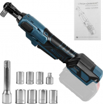 3/8-tolline akutrellv&otilde;ti, &uuml;hildub Bosch B 18 V akuga (ilma akuta), 80 Nm, harjadeta elektriline trellv&otilde;ti koos 1/4-tollise adapteriga, pikendusvarda ja 7 pistikupesa.