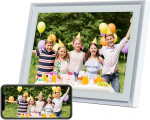 AEEZO WiFi digitaalne pildiraam 9-tolline IPS puuteekraaniga elektrooniline pildiraam, automaatne p&ouml;&ouml;ramine, lihtne seadistamine fotode ja videote jagamiseks Smart Photo Frame (nutikas pildiraam)