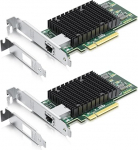 10Gtek 10Gb PCI-E v&otilde;rgukaart, &Uuml;ks vaskne RJ45 port, &uuml;hildub Intel X540-BT1 kontrolleriga, PCI Express Ethernet LAN adapter, toetab Windows Server/Windows/Linux/ESX, V&otilde;rdle X540-T1, 2