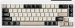 LexonElec X FREEWOLF M68 65% juhtmevaba m&auml;nguklaviatuur, QWERTY, BT/2.4G/Wired, vaikne membraan-klaviatuur, vikerkaare taustavalgustus, 67 klahvi PBT klaviatuurid, 2000mAh, kaasaskantav m&auml;ngijale/t&ouml;&ouml;ruumile, kreemjas v&auml;rvus