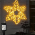 68,6 cm gro&szlig;e Weihnachts-Schneeflocken-H&auml;ngeleuchten f&uuml;r den Au&szlig;enbereich, Weihnachts-Schneeflocken-Lichter, Steckfenster, Schneeflocken-Skulptur, Lichter mit langem 5,1 m langem Kabel f&uuml;r Neujahr,