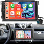 Qualcomm 8-Kern 4GB+64GB Autoradio f&uuml;r Mercedes Benz Smart Fortwo 2005-2010, Android Radio mit kabellosem CarPlay & Android Auto, DSP Hi-Res Audio, GPS, Tagfahrkamera