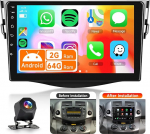 2G 64G VECHTEL 9" Bluetooth-Autoradio f&uuml;r Toyota RAV4 2007-2012 Carplay Android Auto,Android 15,EQ,WiFi GPS,Mirror Link,RDS/FM Radio 2 Din mit AHD Tagfahrkamera