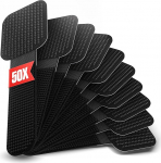 Selbstklebende Kabelhalter mit Klettverschluss f&uuml;r das Perfekte Kabelmanagement - Kabel Organizer f&uuml;r Wand und Schreibtisch - LTC Wall Straps - 50 St&uuml;ck - Schwarz - PRO 3110