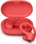JLab Go Air Sport+ Bluetooth-k&otilde;rvaklapid, spordik&otilde;rvaklapid 35+ tundi, t&otilde;elised juhtmevabad k&otilde;rvaklapid jooksjatele, jooksmine, IP55 higikindlus, USB-C laadimiskohver, Be Aware režiim, korallpunane v&auml;rvus