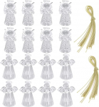 16 klaasist ingliornamentide pakett j&otilde;ulupuu kaunistamiseks, l&auml;bipaistev