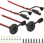 SAE pistikupesa k&uuml;lgseinaliitmik Ilmastikukindel SAE kiir&uuml;hendus pistikupesa kaabli 10 AWG SAE pikenduskaabel p&auml;ikesepaneelile, matkaautole, mootorratta generaatorile