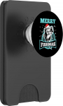 Merry Fishmas Weihnachtsmann Fisch Xmas Lichter Fisher Ugly Christmas PopSockets PopWallet f&uuml;r MagSafe