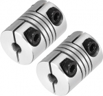 hankekaart Flexible Wellenkupplung, 4 kuni 6 mm, 20 mm pikkus, 15 Durchmesser, Klemmwellenkupplung, Aluminiumlegierung, Gelenkverbinder, Schrittmotor-Kupplung f&uuml;r 3D-Drucker, CNC-Maschinen