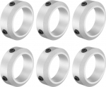 sourcing map 6-teiliges Schraubenhals-Set, 50 mm Bohrung, Schaftmanschetten aus Aluminiumlegierung, 70 mm Au&szlig;endurchmesser, 22 mm Breite, Achsmanschette f&uuml;r Linearstangenwellenf&uuml;hrung