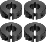 hankimise kaart 4 tk Single Split Shank Collar, 15mm Bore, &uuml;ks osa Tension Collar, 34mm OD, 13mm paksus, s&uuml;sinikterasest, Lock Collar Clamp koos komplektkruvidega (must oksiid)