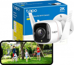 Tapo TC65 2K Outdoor Surveillance Camera, Wireless & Wired, Outdoor Camera, No Monthly Fee, Intelligent Person Detection, Extended Night Vision, Two-Way Talk, IP66 Weatherproof