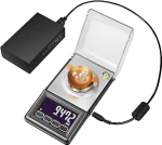 LCD digitaalne kaal grammi ehteid kaalud 30 g / 0,001 g Milligrammi kaalud laboratooriumi teemant USB Power kaal tasakaalu Touch Bottom koos kasti (suurus: 30 g / 0,001 g)