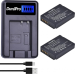 DuraPro DMW-BCG10 DMW BCG10 aku + LCD USB laadija Panasonic DMW-BCG10, DMW-BCG10E, DMW-BCG10PP ja Panasonic Lumix DMC-TZ10 DMC-3D1, DMC-TZ6, DMC-TZ7, DMC-TZ8 kaamerate jaoks 2 tk.