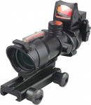 ACEXIER optiline sihik 4x32 Scope True Fibre Red Illuminated Crosshair Reticle Scopes koos 20 mm holograafilise sihikuga Rail Mount'ile