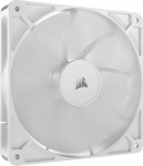 CORSAIR RS140 140mm PWM ventilaator - Daisy Chain &uuml;hendus - madal m&uuml;ra - magnetkuppel laager - &uuml;ksikpakett - valge