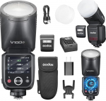 GODOX V100C V100-C 100W &uuml;mmarguse peaga puutetundlik v&auml;lklambi Canonile, 2.4G traadita v&auml;lise speedlite'i ja globaalse s&auml;riaja v&auml;lguse s&uuml;nkroniseerimisega 1/80,000s, integreeritud liitiumakuga