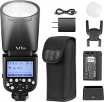 Godox V1O Speedlite v&auml;lk, 76Ws 2.4G High-Speed Sync 1/8000s 2600mAh Li-Ion aku &uuml;mmarguse peaga kiirvalgusti Olympus Panasonic kaamerale (V1-O)