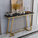 Konsolentisch f&uuml;r den Eingangsbereich, Kleiner Sofatisch hinter der Couch, schmaler Konsolentisch mit Ablagef&auml;chern, f&uuml;r Wohnzimmer, Flur, Eingangsbereich (Gold B, 80 cm/31,5 Zoll)