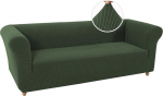 Chesterfield Stretch Diivan Cover, libisemiskindel, plekikindel, Stretch Diivan Slipcover, 3-kohaline diivanikate koos k&auml;etugedega, Super pehme kangas (Verde Bronzo,3 Posti)