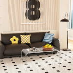 MESAILUP akr&uuml;&uuml;list k&uuml;ljelaud, 24 "L x 15" W x 0,75 "H x 0,75" paks, C-kujuline l&auml;bipaistev kaasaegne dekoratiivne k&uuml;ljelaud, mitmeotstarbeline kohvilaud elutuppa, magamistuppa ja kontorisse (1