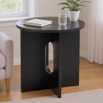 chairus puidust k&uuml;ljelaud elutuppa, v&auml;ike kohvilaud, &uuml;mmargune elutoa laud v&auml;ikestesse ruumidesse, diivanilaud, magamistoa &ouml;&ouml;kapp, 50 x 50 x 50 cm, must