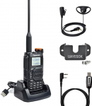 QUANSHENG UV-K5 raadio 5W Walkie Talkie pikamaa laetav k&auml;siraadio t&auml;iskasvanutele Politsei raadio FM, NOAA, C-t&uuml;&uuml;pi laadimine, 200 kanalit (UV-K5 koos D01CK & kaabli ja hoidjaga)